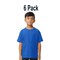 6 Pack Gildan Softstyle Youth Midweight Short Sleeve Crew-Neck T-Shirt for School, Sports & Everyday Wear Kids Tee